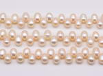 6-7mm freshwater pink tear-drop pearl strands on sale