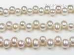 5-6mm cultured fresh water white teardrop pearl craft supply