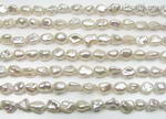 6-8mm natural white keshi reborn pearl strand on sale, AA