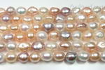 10-11mm freshwater multicolor nugget pearl strand on sale