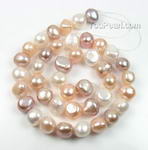 10-11mm multicolor fresh water pearl nugget strand wholesale
