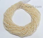 3-3.5mm white rice seed pearl bead strands wholesale
