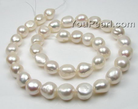wholesale 11mm baroque freshwater cultured pearl necklace h109-3