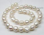 10-11mm freshwater plump baroque pearl strands wholesale, A+