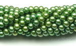 5-6mm green off-round freshwater pearl strand jewelry making supplies