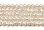 6-6.5mm white round freshwater pearl strand on sale, AA
