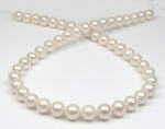 8.5-9.5mm white near round freshwater pearl strands wholesale