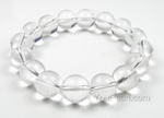 Crystal quartz elastic gemstone bracelet buy bulk, 12mm round