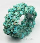 Multi-strand stretchy turquoise gem blue bracelet discount buy