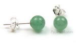 Aventurine gemstone stud earrings for sale, 6mm round