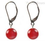 Carnelian gemstone earrings factory direct online, 8mm round