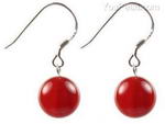 Carnelian gem stone earrings buy bulk, 10mm round