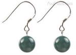 Indian agate gem stone earrings discounted sale, 8mm round