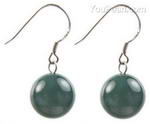Indian agate gems earrings on sale, 12mm round