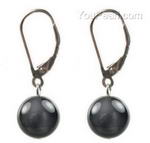 Rainbow obsidian leverback gemstone earrings for sale, 10mm round
