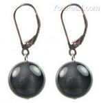 Rainbow obsidian gem leverback drop earrings on sale, 12mm round