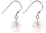 Rose quartz gem earrings wholesale, 8mm round