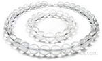 Crystal quartz gemstone jewelry set whole sale, 12mm round