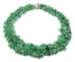 Aventurine green gem multi-strand necklace for sale online