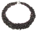 Garnet multi-strand gem stone necklace discounted sale