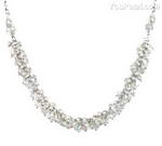 Clear crystal necklace buy bulk, 6mm facted beads