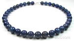 Lapis lazuli gem beaded necklace buy bulk online, 10mm round