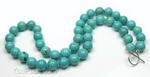 Turquoise necklace, gemstone beaded jewelry on sale, 8mm round