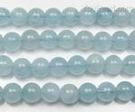 Aquamarine, 8mm round, natural gemstone bead whole sale