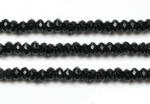Black onyx, 4x6mm roundel faceted, natural gem beads on sale