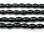 Black onyx, 6x9mm rice, natural gemstone beads buy direct