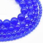 Blue agate, 10mm round, natural gemstone strand on sale