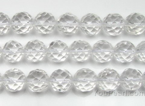 7 Inch Strand Natural White Crystal Quartz Faceted Coin Shape Beads 10-13 mm Clear Crystal Briolette Gemstone Beads Jewelry Making Crafts