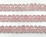 Rose quartz, 5x8mm roundel, natural pink gemstone beads on sale
