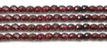 Garnet, 4mm round faceted, natural gemstone beads wholesale