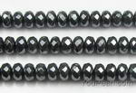 Hematite, 4x6mm roundel faceted, natural gemstone strand on sale