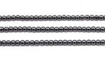 Hematite, 2mm round, natural black gemstone beads onsale
