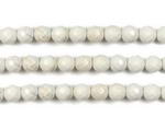 Howlite, 8mm round faceted, natural gem bead jewelry making suppliers