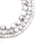 Matte Howlite, 4mm round, natural gemstone beads on sale