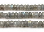 Labradorite, 4x6mm roundel faceted, natural gemstone on sale