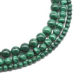 Malachite, 3mm round, natural gemstone beads wholesale