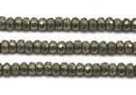 Pyrite, 4x6mm roundel faceted, natural gemstone beads on sale