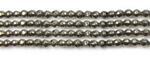 Pyrite, 3mm round faceted, natural gemstone beads on sale