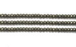 Pyrite, 3x4mm roundel faceted, natural gemstone beads wholesale