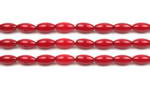 Red coral, 4x8mm rice, beaded craft supplies factory direct sale