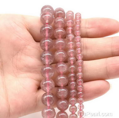 Strawberry Quartz Beads, Quartz Beads