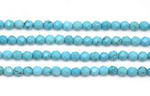 Turquoise, 4mm round faceted, natural gem beads wholesale online