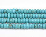 Turquoise, 4x6mm roundel, natural gemstone beads wholesale online