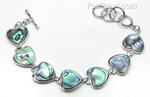 Heart shape abalone paua shell bracelet online buy