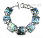 Abalone/paua square shell bracelet discounted sale