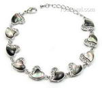 Tahitian mother of pearl shell heart bracelet for sale online